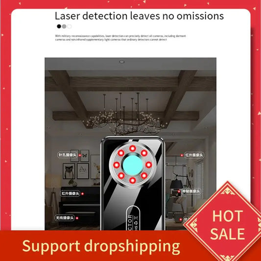 Détecteur B44C Laser Ultra-Précis — Anti-Espion, GPS & Écoute Clandestine